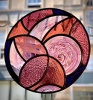 Stained glass roundels hand blown